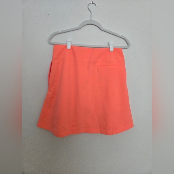Cutter and Buck Annika Pink/Neon Orange Pickleball Golf Skirt with Pockets | M - Picture 4 of 6